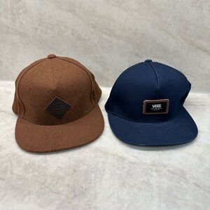 Vans Navy and Brown Cap Duo